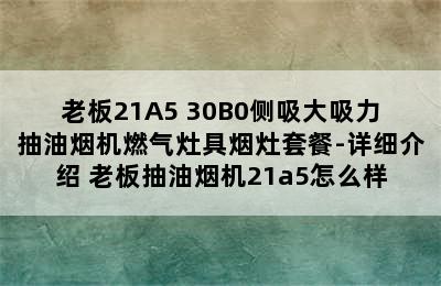 Robam/老板21A5+30B0侧吸大吸力抽油烟机燃气灶具烟灶套餐-详细介绍 老板抽油烟机21a5怎么样